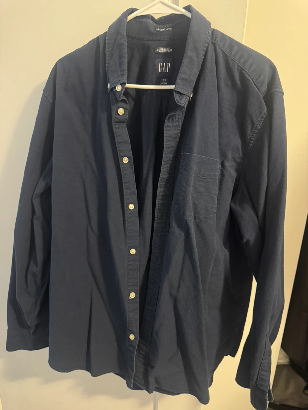 GAP Navy Button-Down Shirt - XL