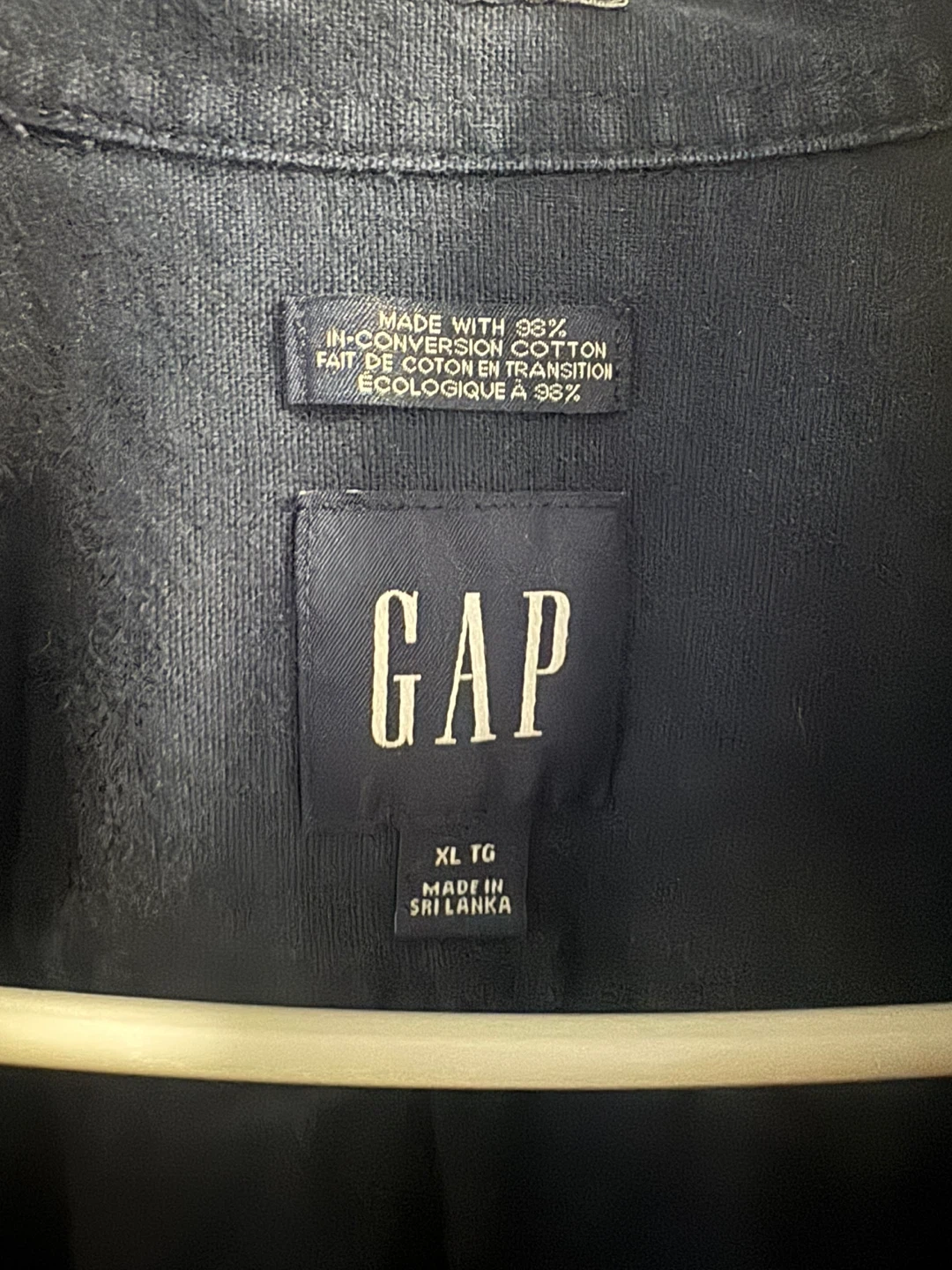 GAP Navy Button-Down Shirt - XL - photo 3