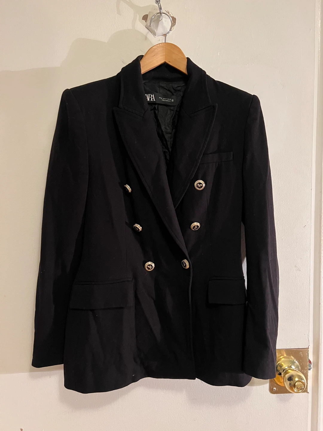 ZARA Black Double Breasted Blazer - photo 5
