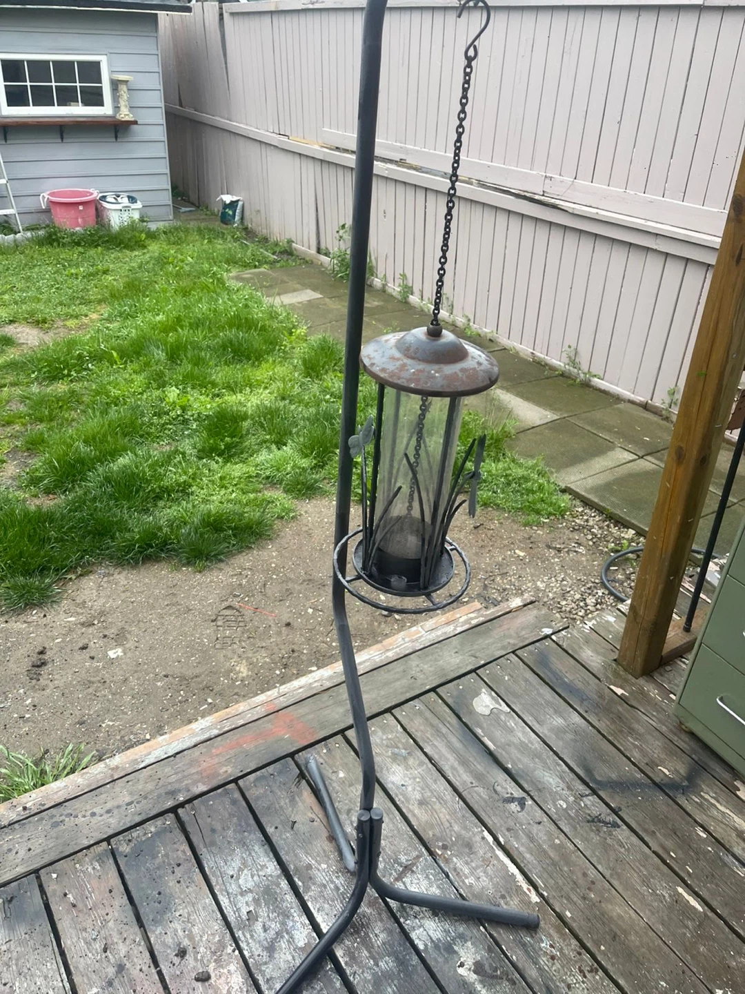 Metal Bird Feeder with Stand - photo 5