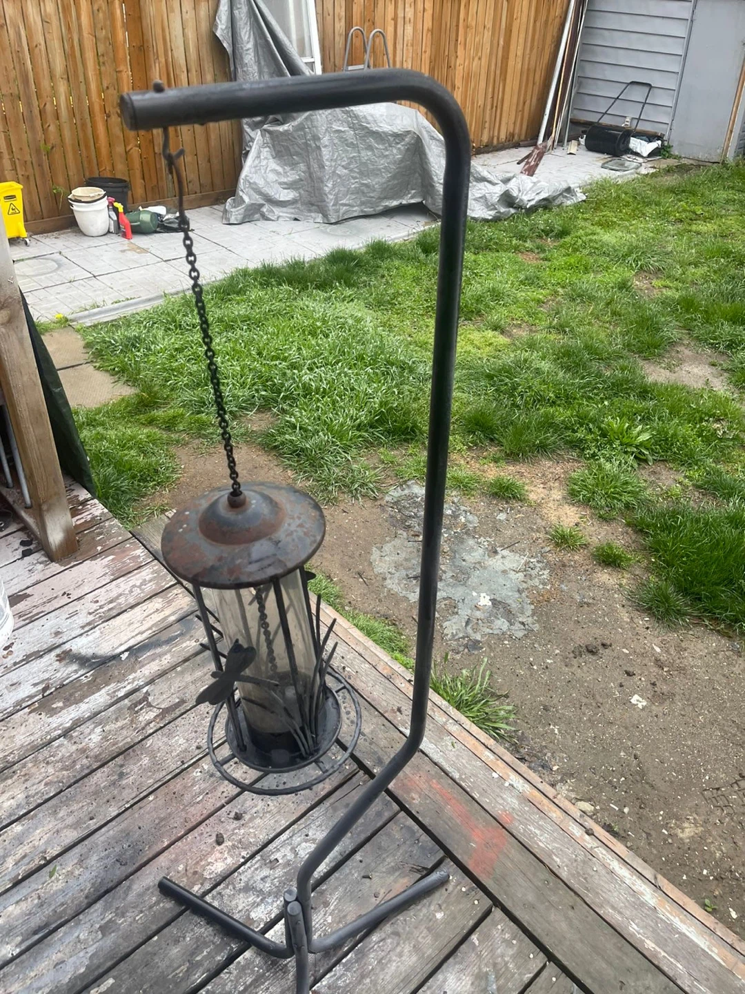 Metal Bird Feeder with Stand