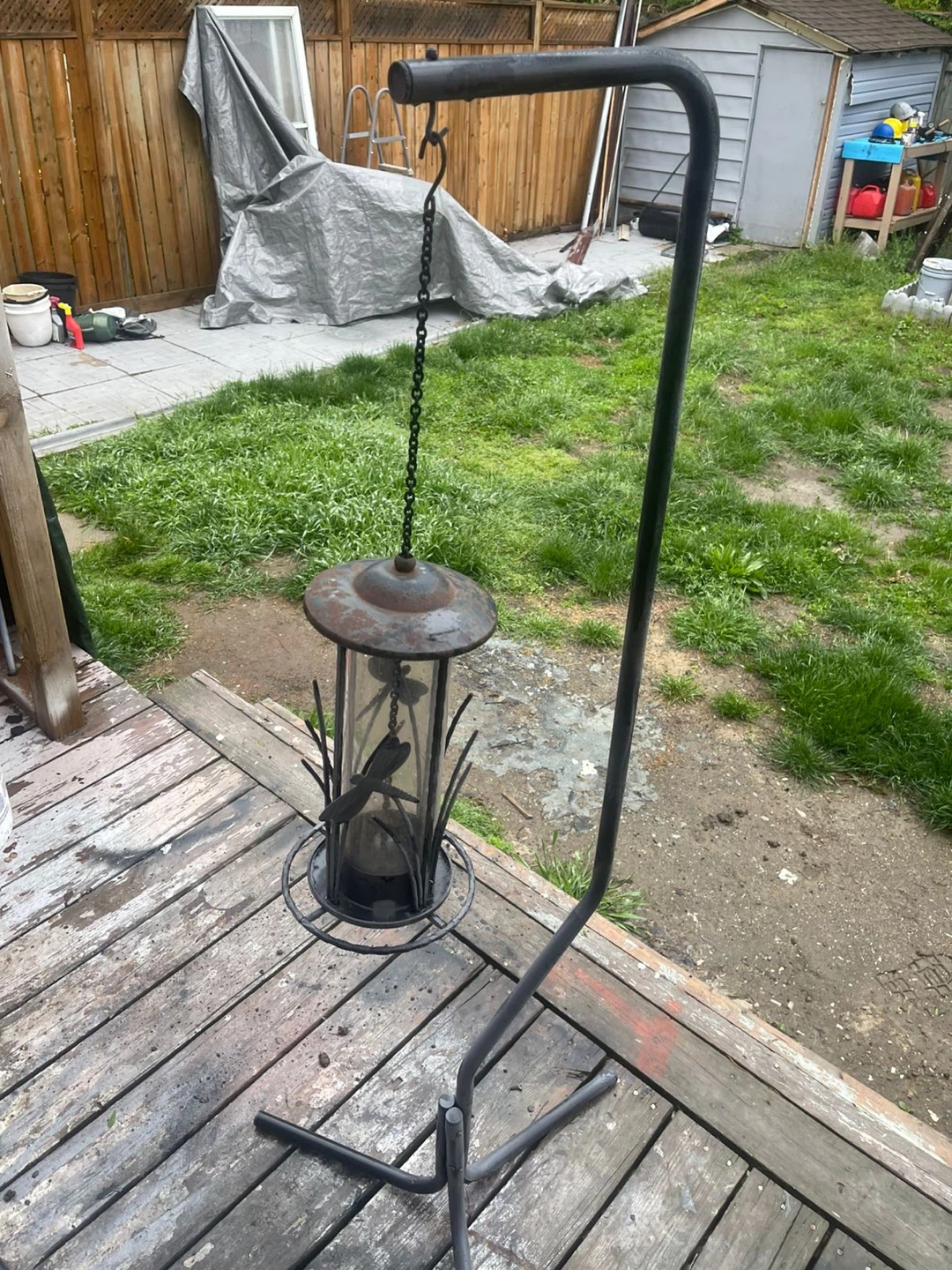 Metal Bird Feeder with Stand - photo 2