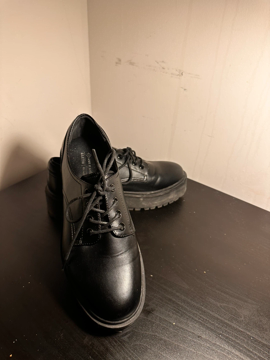 Black Platform Oxford Shoes - photo 3