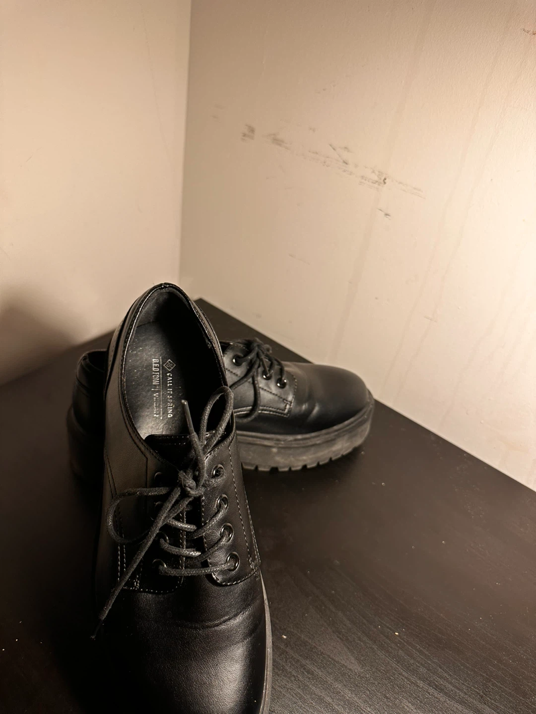 Black Platform Oxford Shoes - photo 2