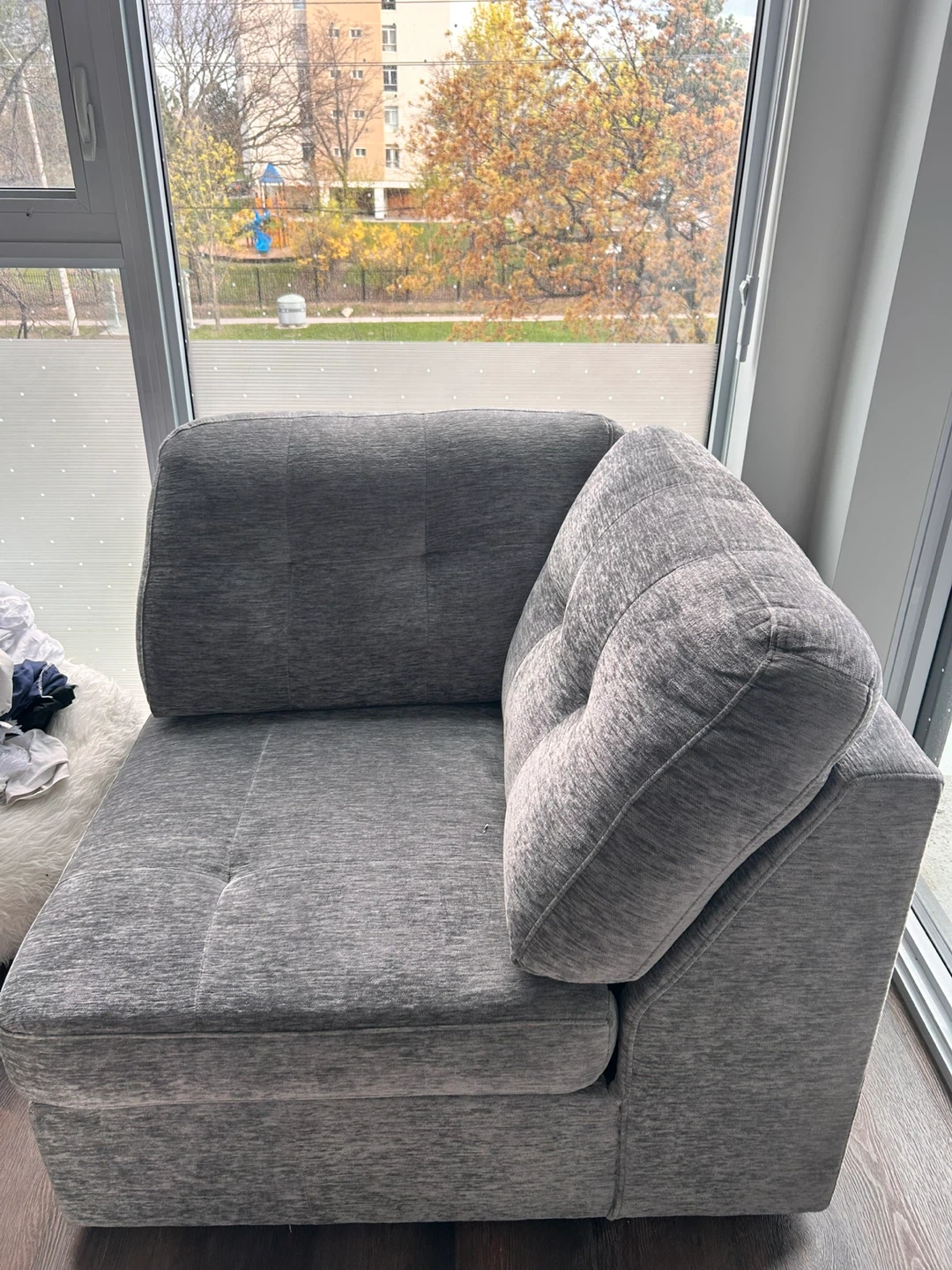 Grey Fabric Corner Chair - photo 2