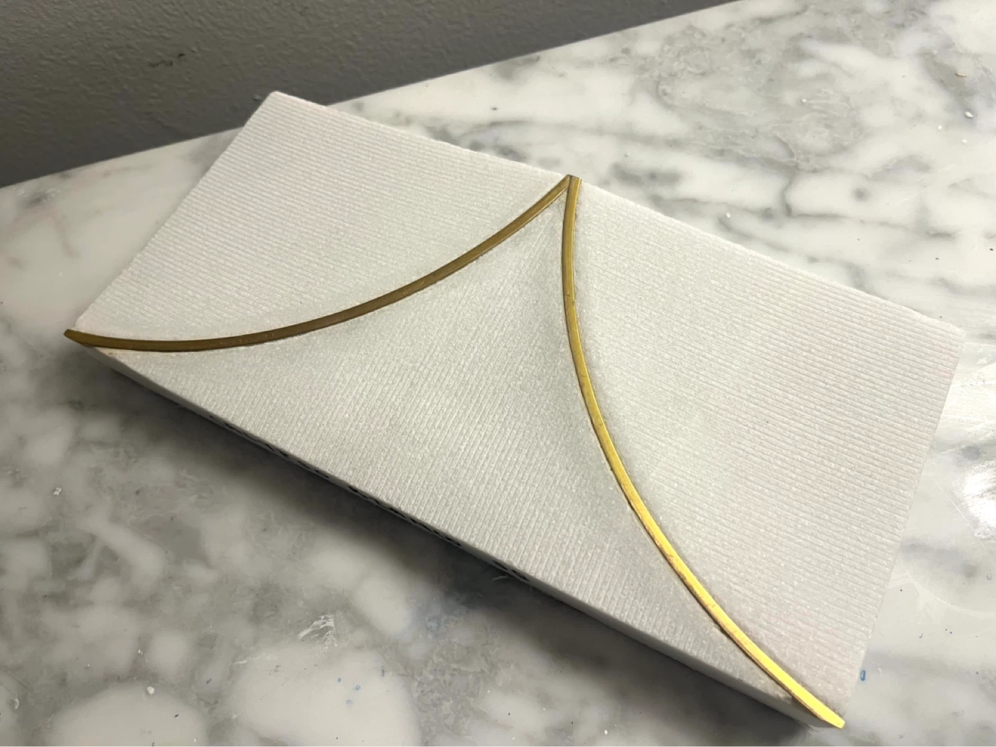 Carved Quartz with Gold Inlay
