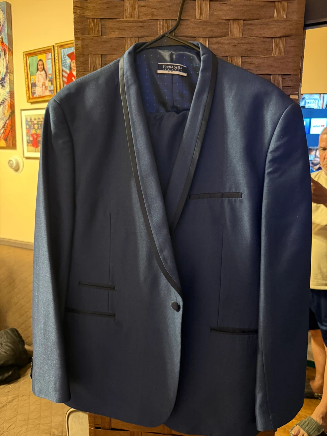 Portobello Navy Tuxedo Suit - Jacket, Vest, and Pants - photo 3