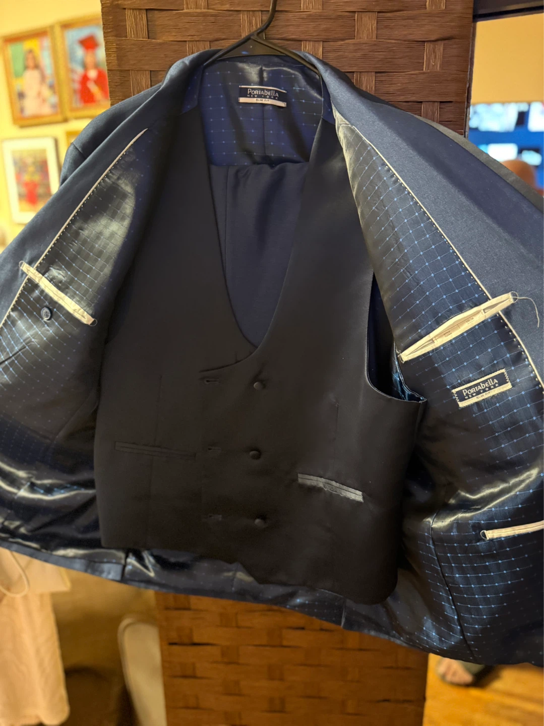 Portobello Navy Tuxedo Suit - Jacket, Vest, and Pants