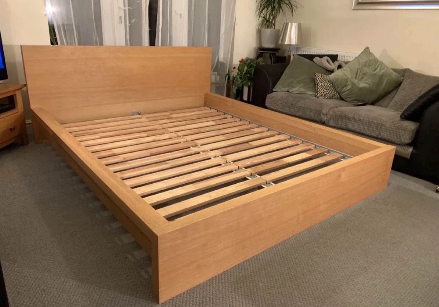 IKEA MALM King bed frame yellow colour