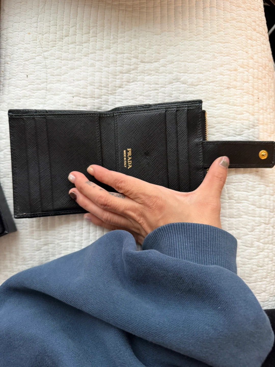 Prada Small Saffiano and Smooth Leather Wallet - photo 2