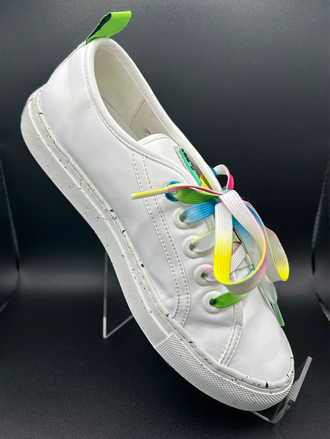 7.5 - F_WD White Sneakers with Rainbow Laces - photo 5