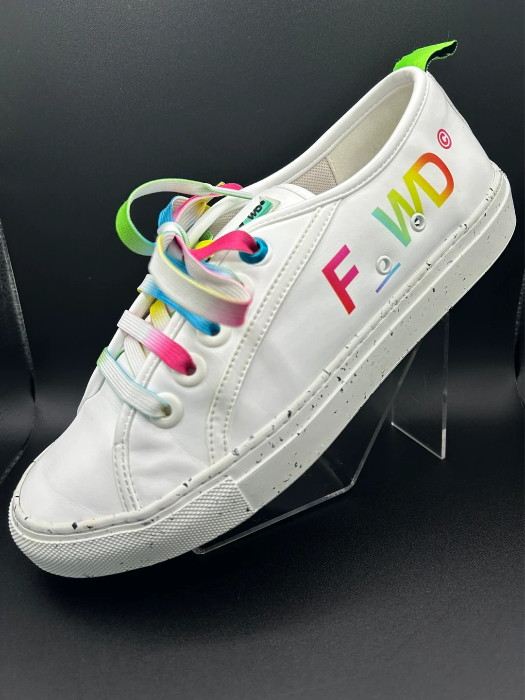 7.5 - F_WD White Sneakers with Rainbow Laces - photo 3