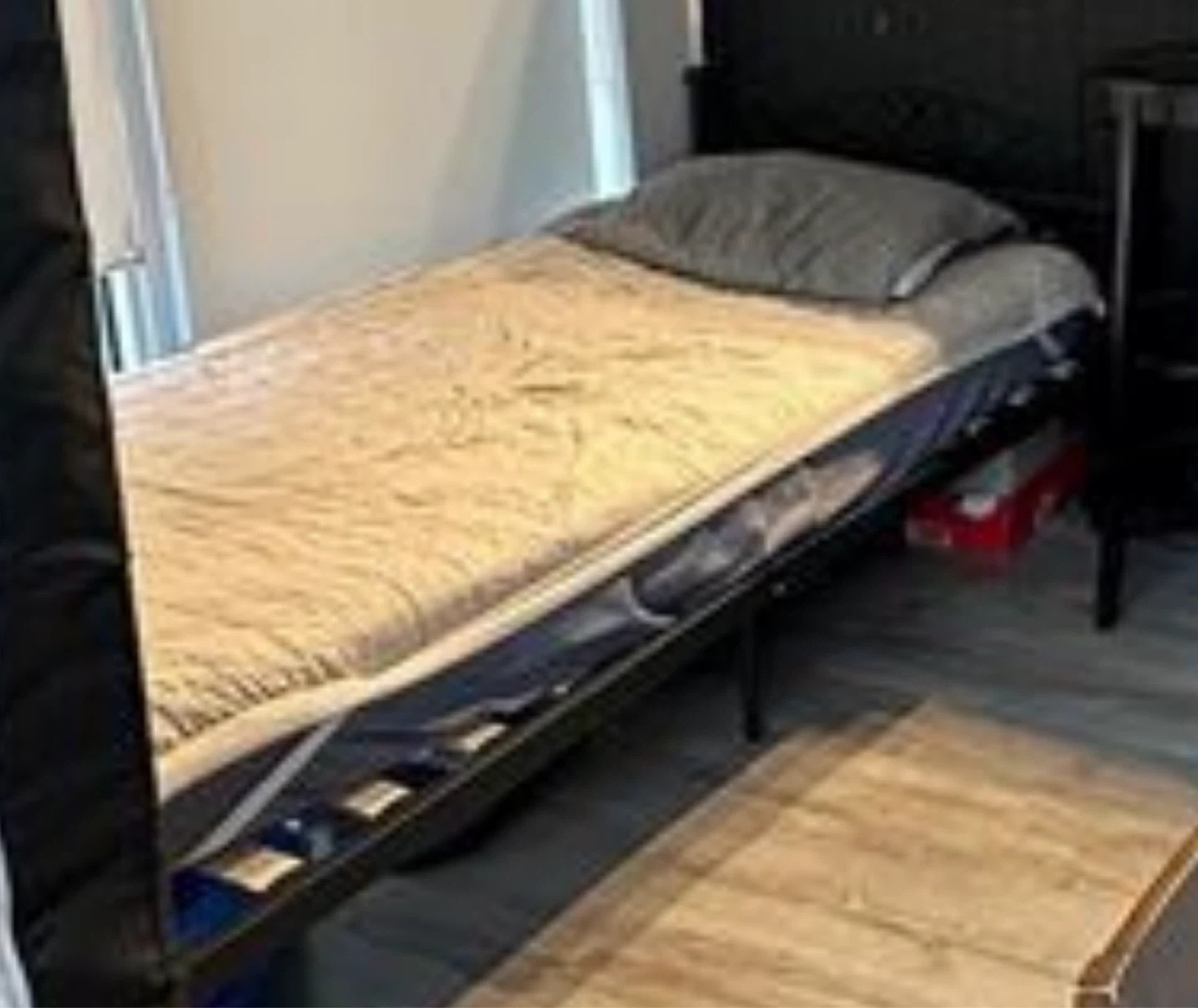 Black Metal Twin Bed Frame - photo 2