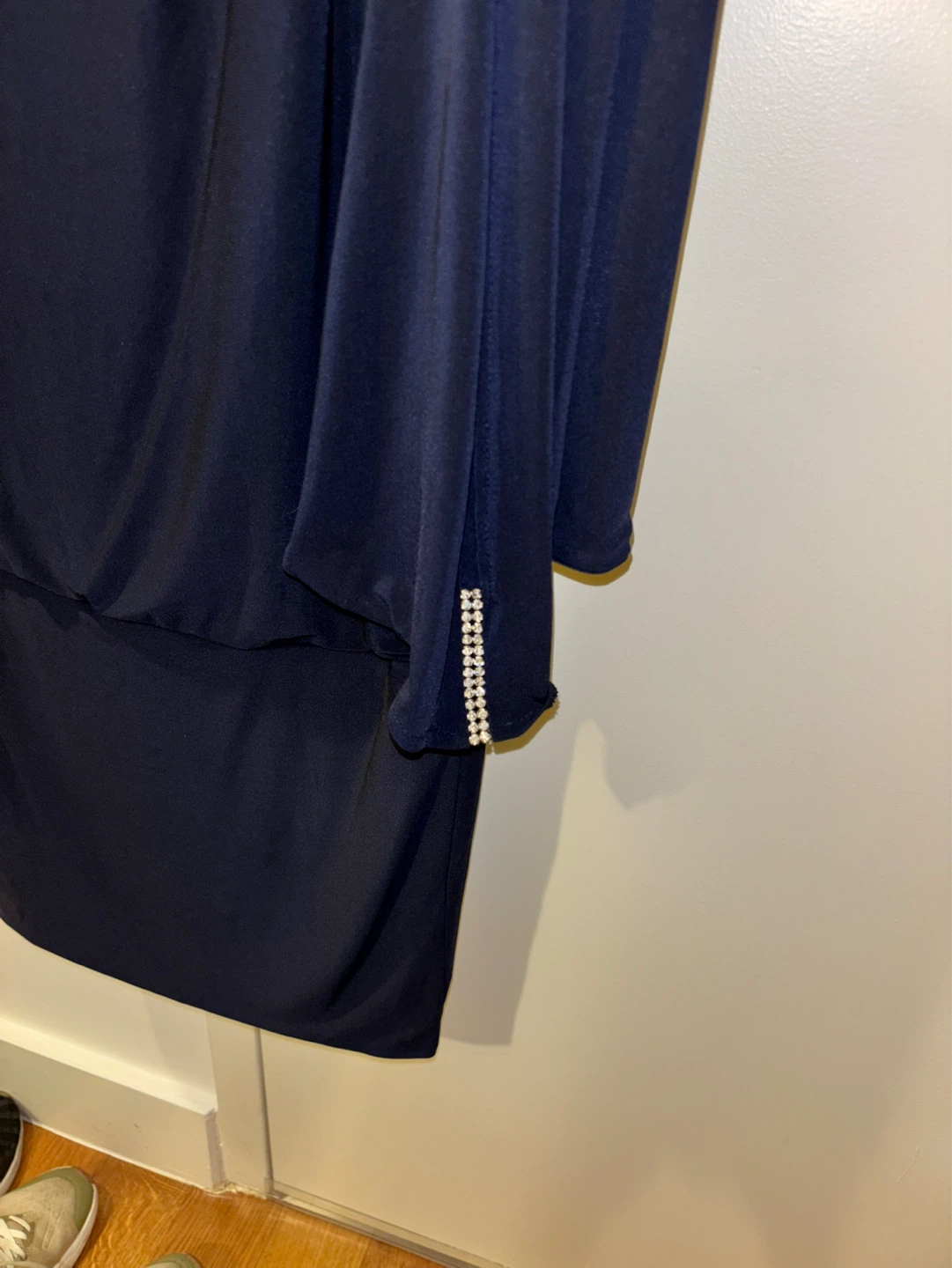 Betsy & Adam Navy Blue Embellished Dress Size 6 - photo 2