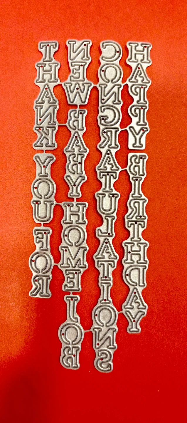Metal Cutting Dies for "Thank You" and "Congratulations"