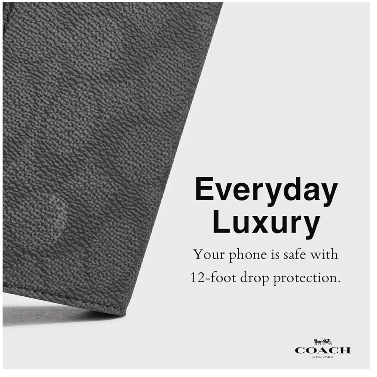 New Coach Canvas Wallet Folio iPhone 16 Pro Case Charcoal - photo 3