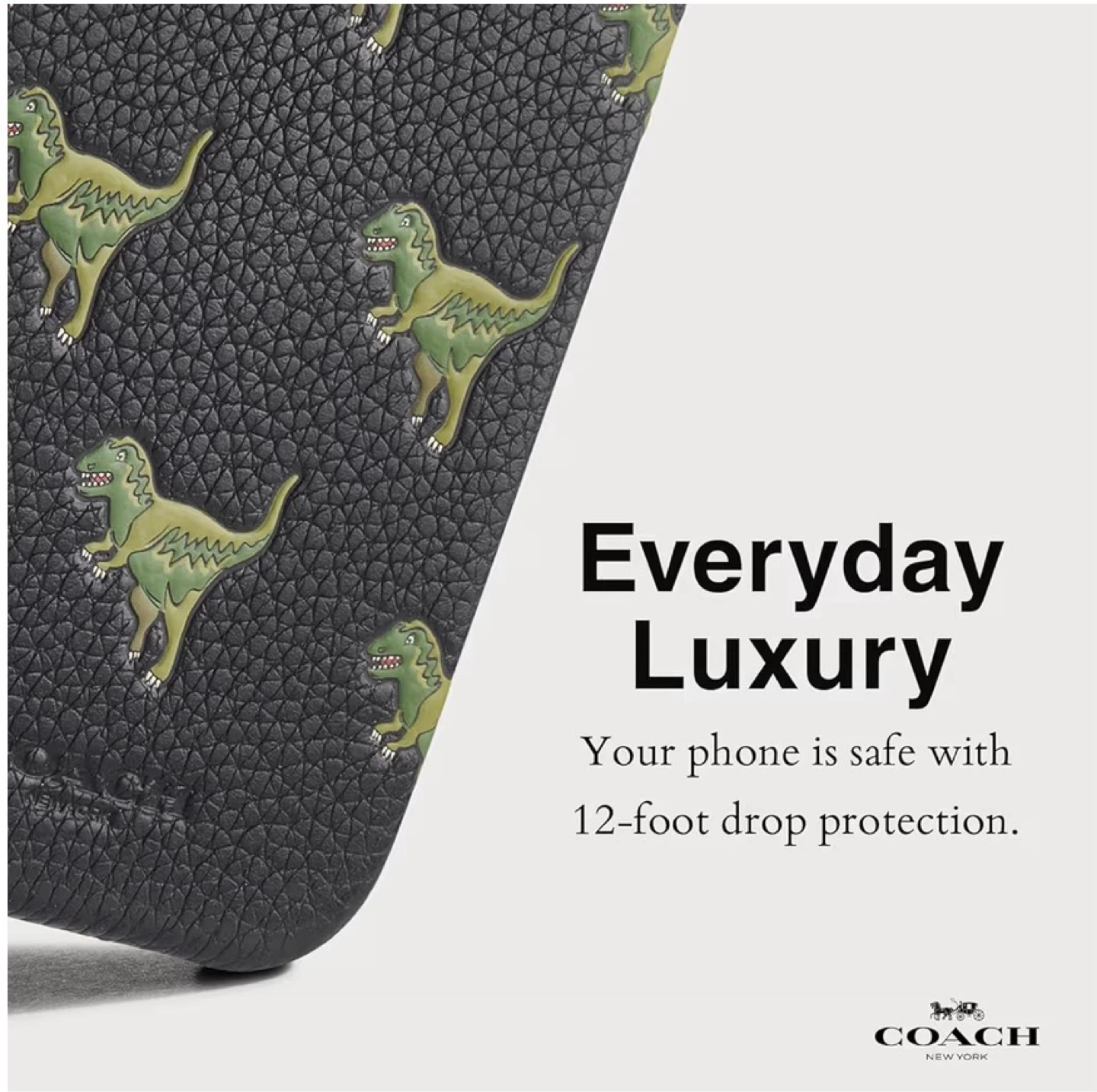 New Leather IPhone 16 Case Coach (Authentic) Dinosaur Print - photo 3