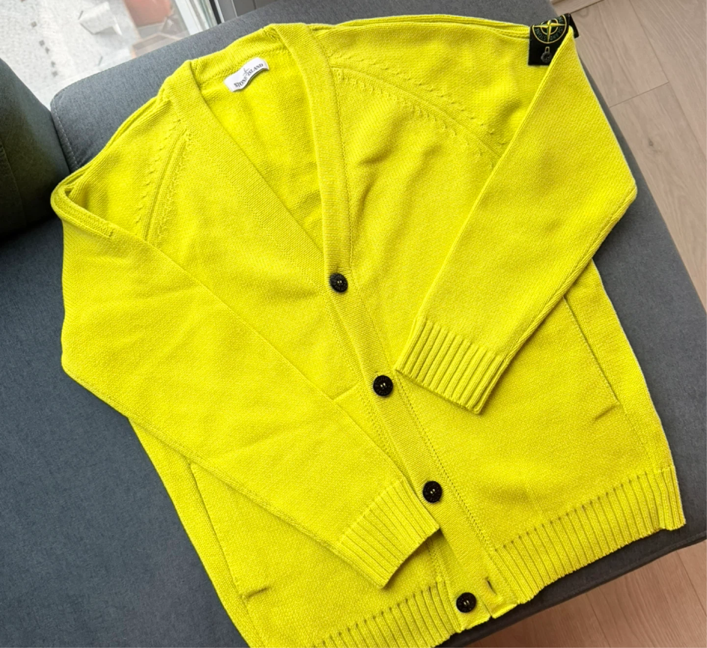 Stone Island Neon Yellow Cardigan XXL - photo 2