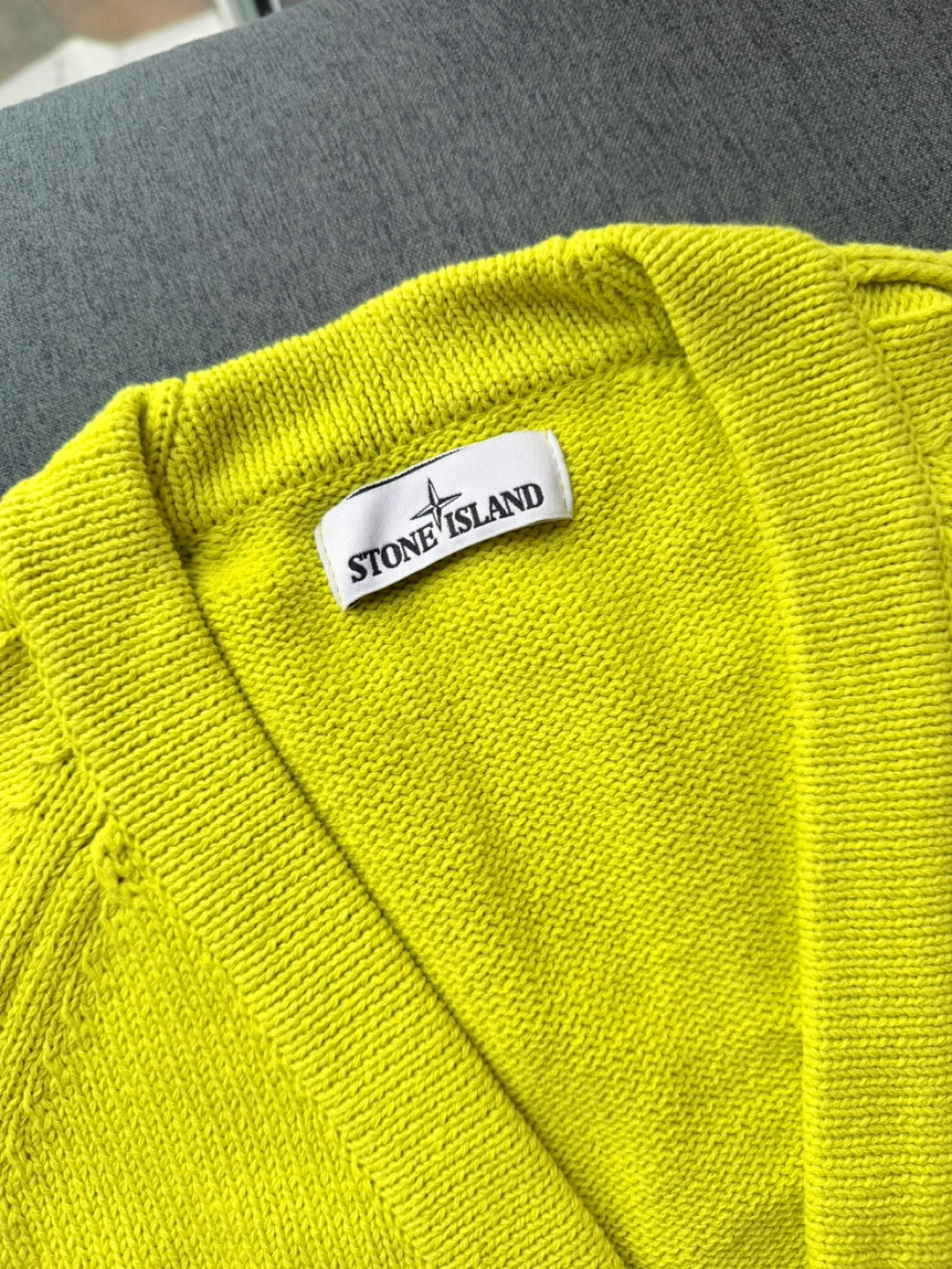Stone Island Neon Yellow Cardigan XXL - photo 3