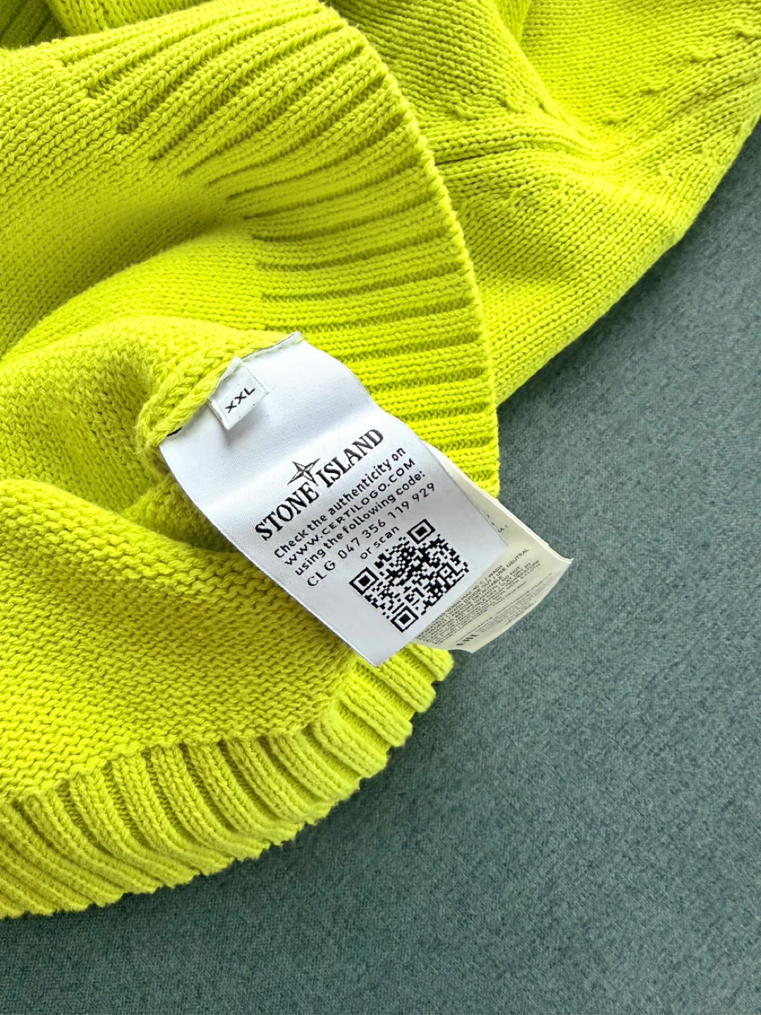 Stone Island Neon Yellow Cardigan XXL - photo 5