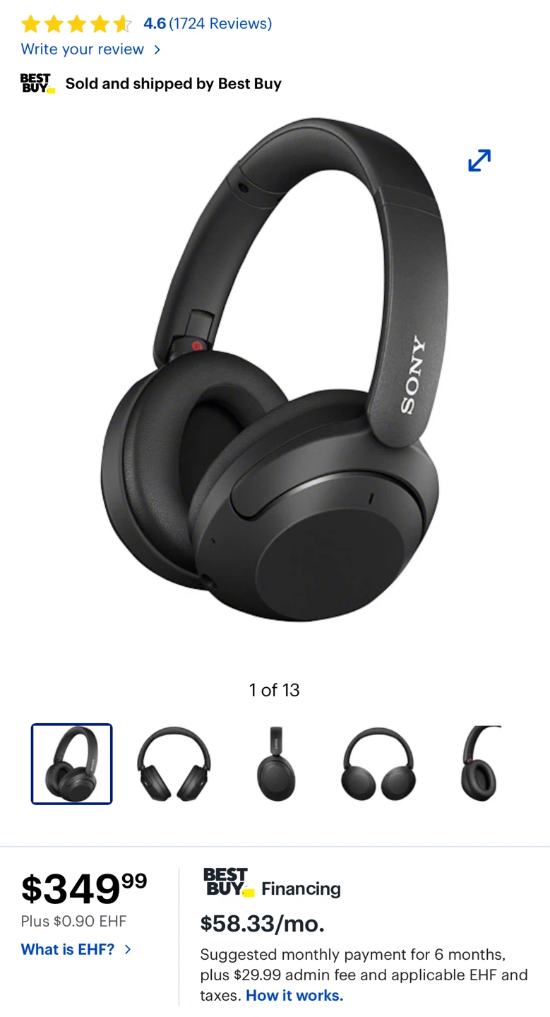 Sony WH-XB910N Noise Cancelling Headphones - photo 5
