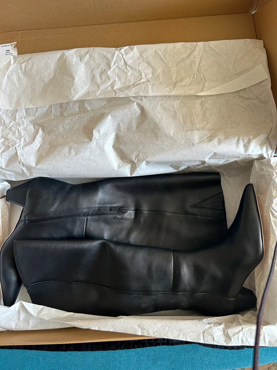 Vince Women's Black Leather Knee-High Boots Size 6.5M - photo 2