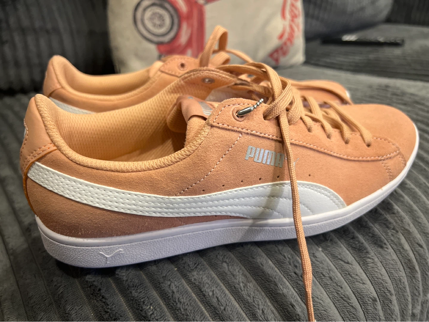Puma Suede Classic Peach Sneakers Size 7.5