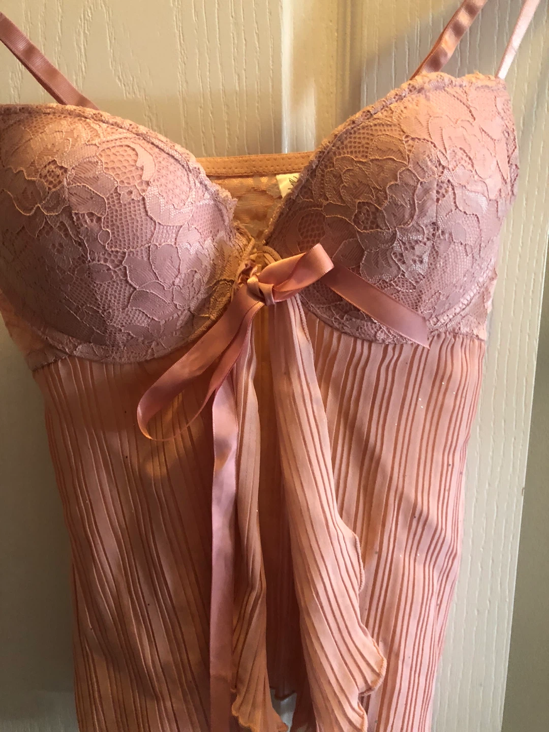 NEW Marilyn Monroe Pink Lace Babydoll Lingerie - Size M