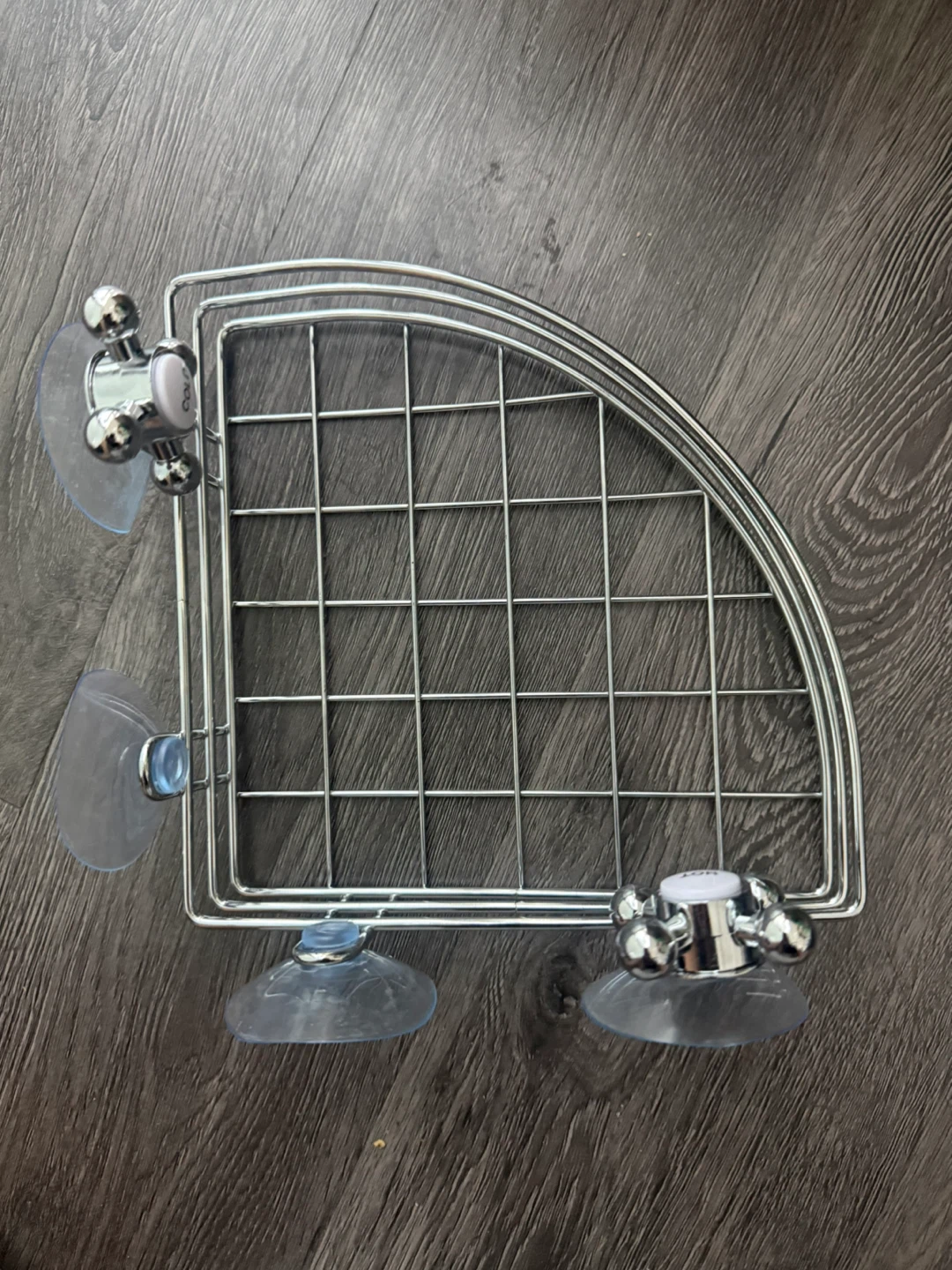 Chrome Corner Shower Caddy with Suction Cups - photo 3