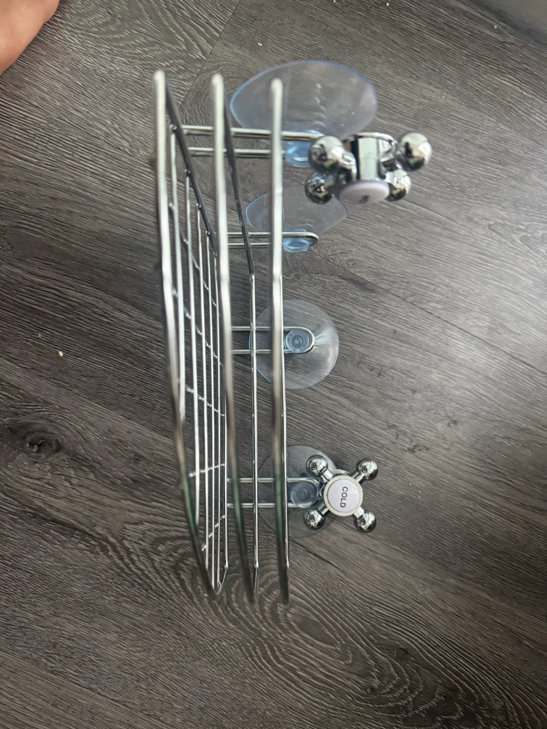 Chrome Corner Shower Caddy with Suction Cups - photo 4