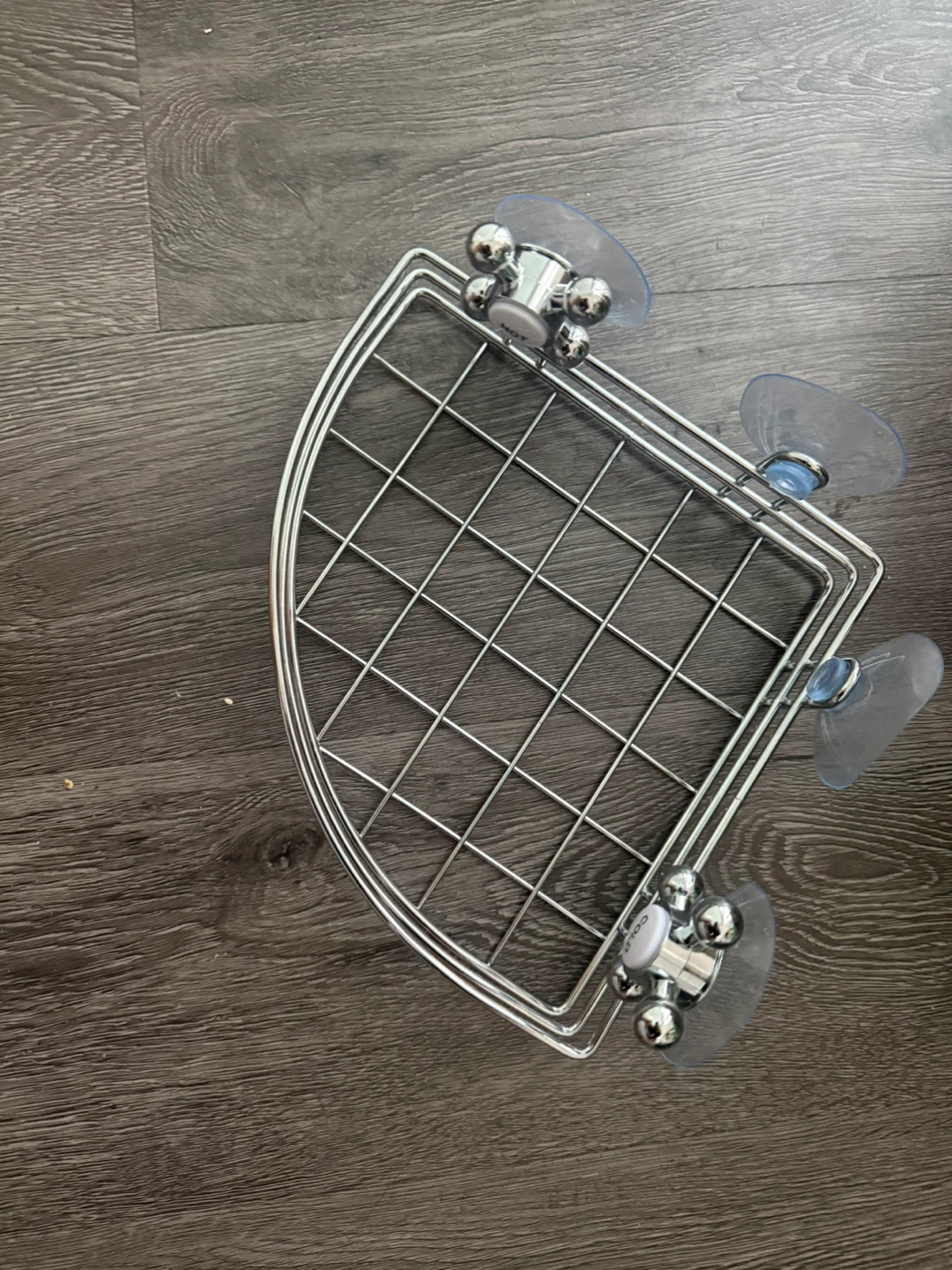 Chrome Corner Shower Caddy with Suction Cups