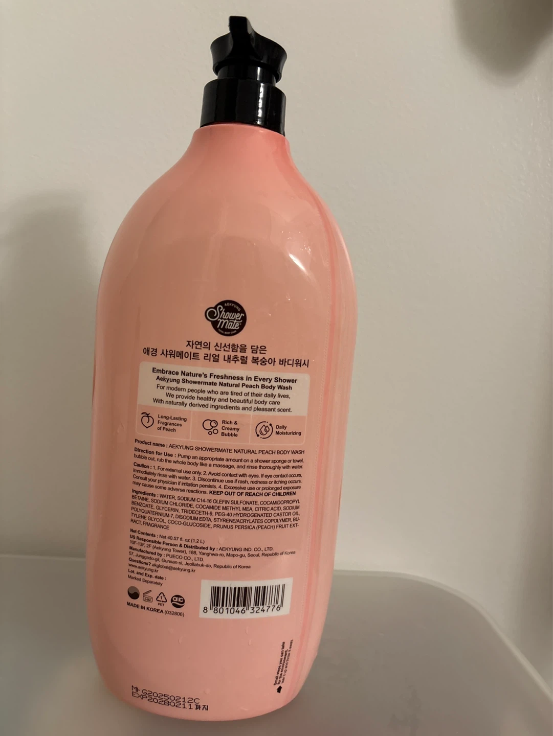 Shower Mate Peach Body Wash 1.2L - photo 2