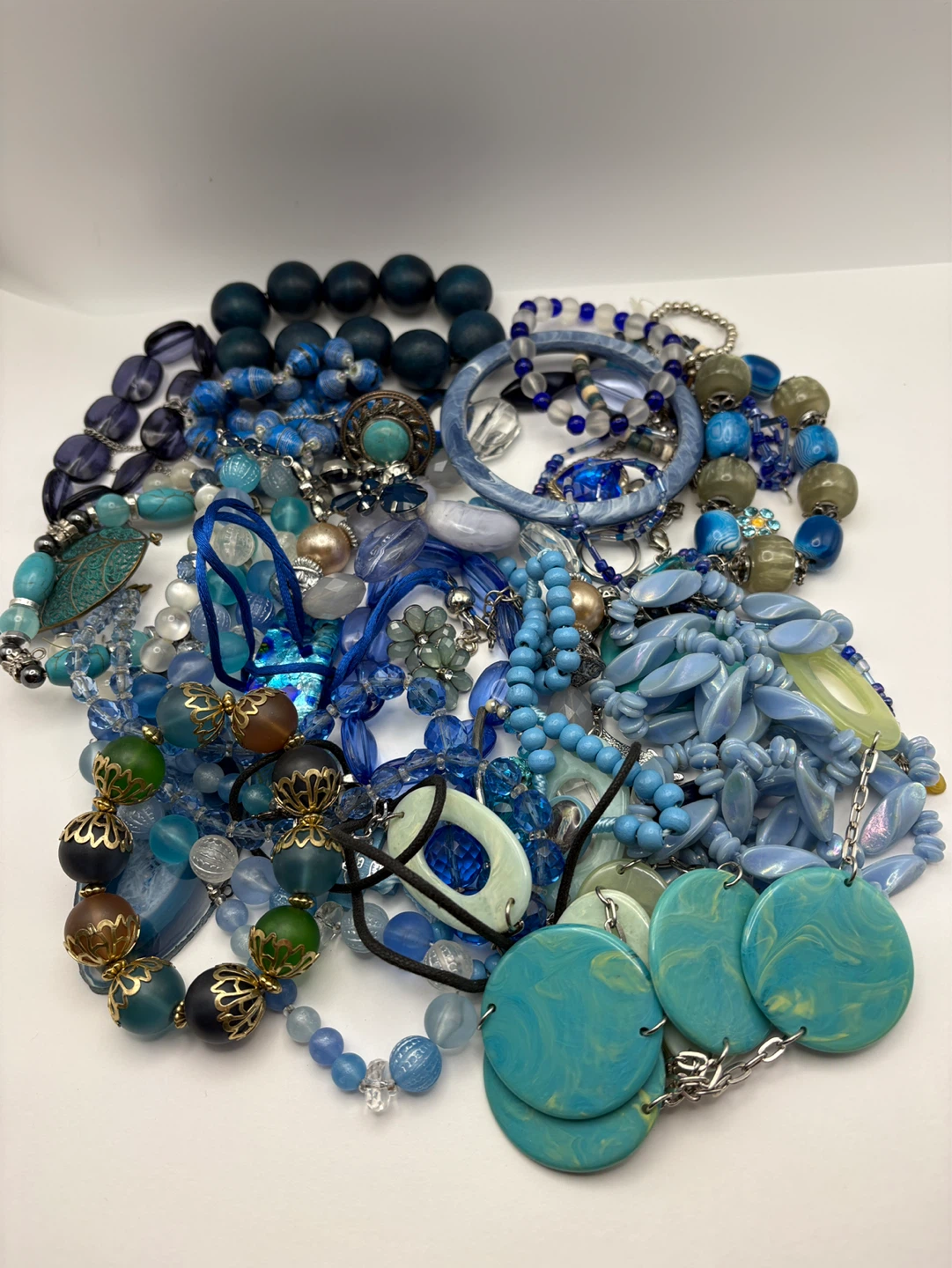 Blue Vintage Jewelry For Craft 500g