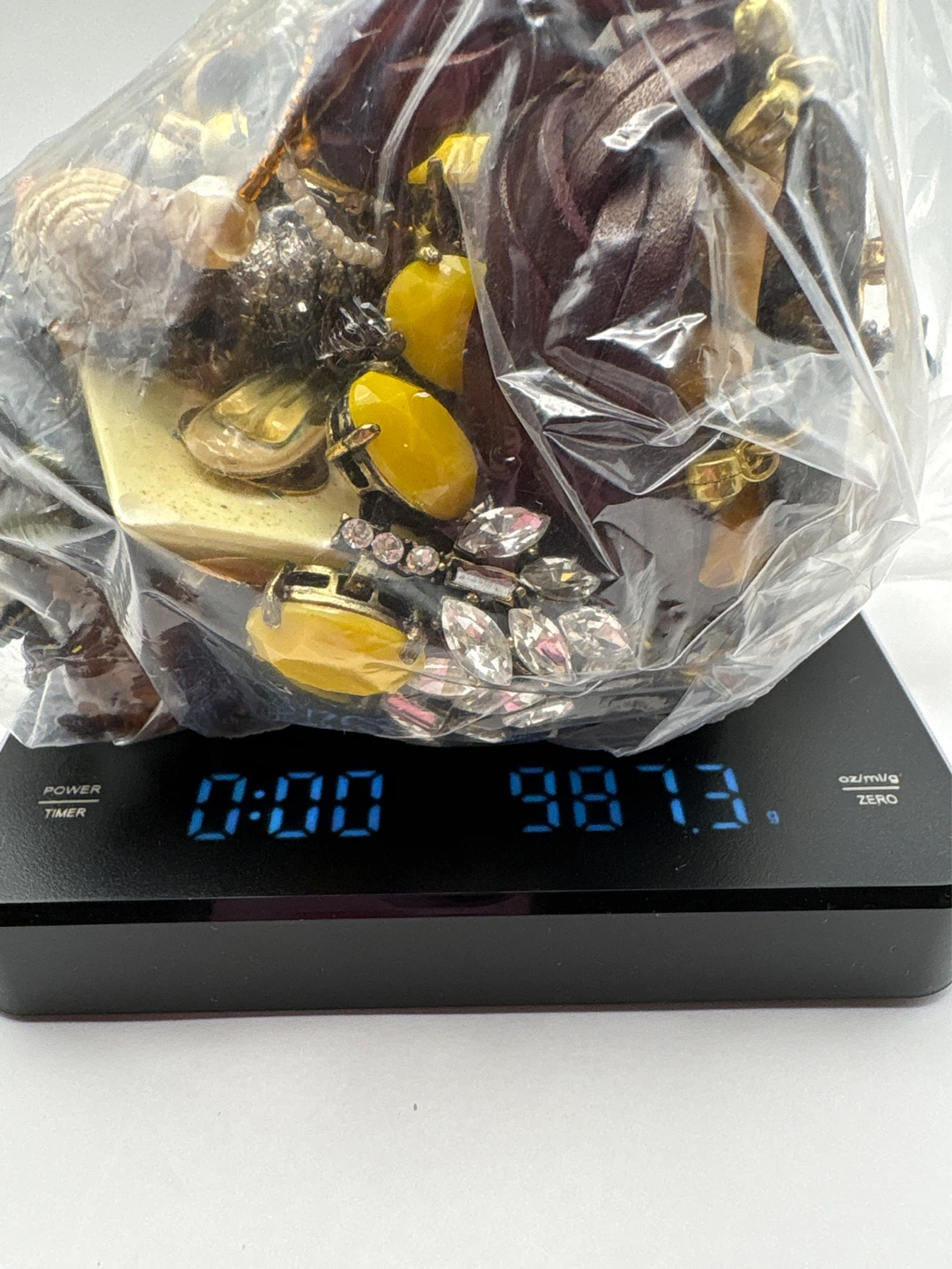 Yellow and brown Vintage Jewelry For Craft 981 gram - photo 2