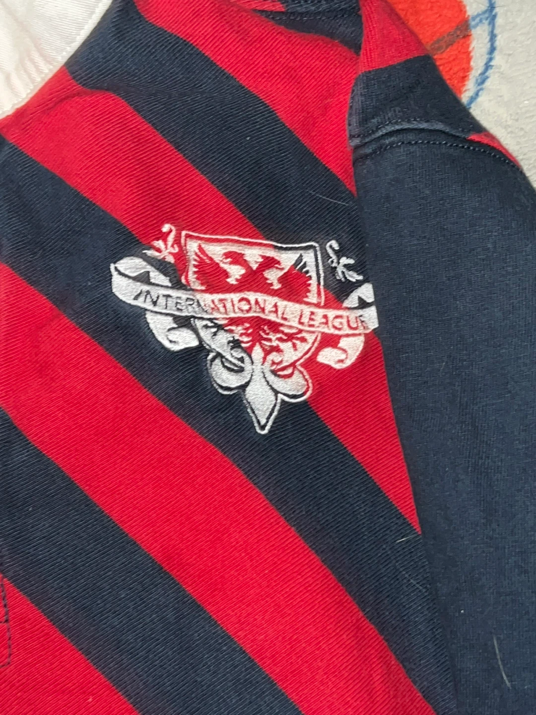 Old Navy Rugby Shirt - Red/Navy Striped, Size XL - photo 3