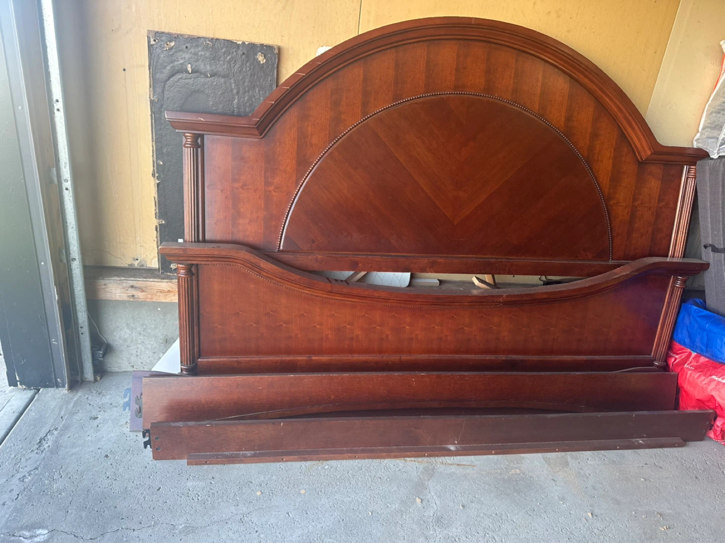 Dark Wood Bedroom Set - Dresser and Headboard (king size)