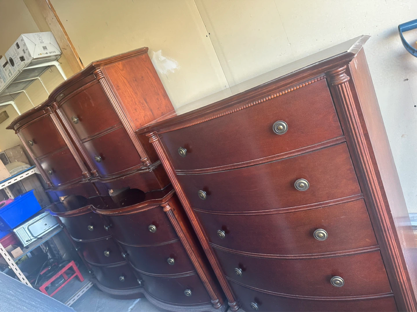 Dark Wood Bedroom Set - Dresser and Headboard (king size) - photo 2