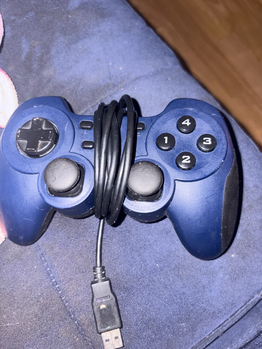 Blue USB Game Controller