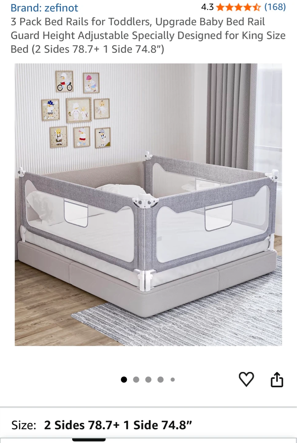 3 Pack Bed Rails for Toddlers - photo 3