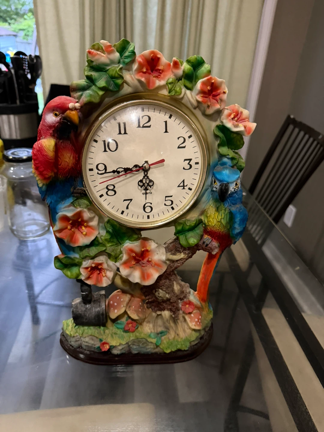 Parrot Themed Quartz Table Clock