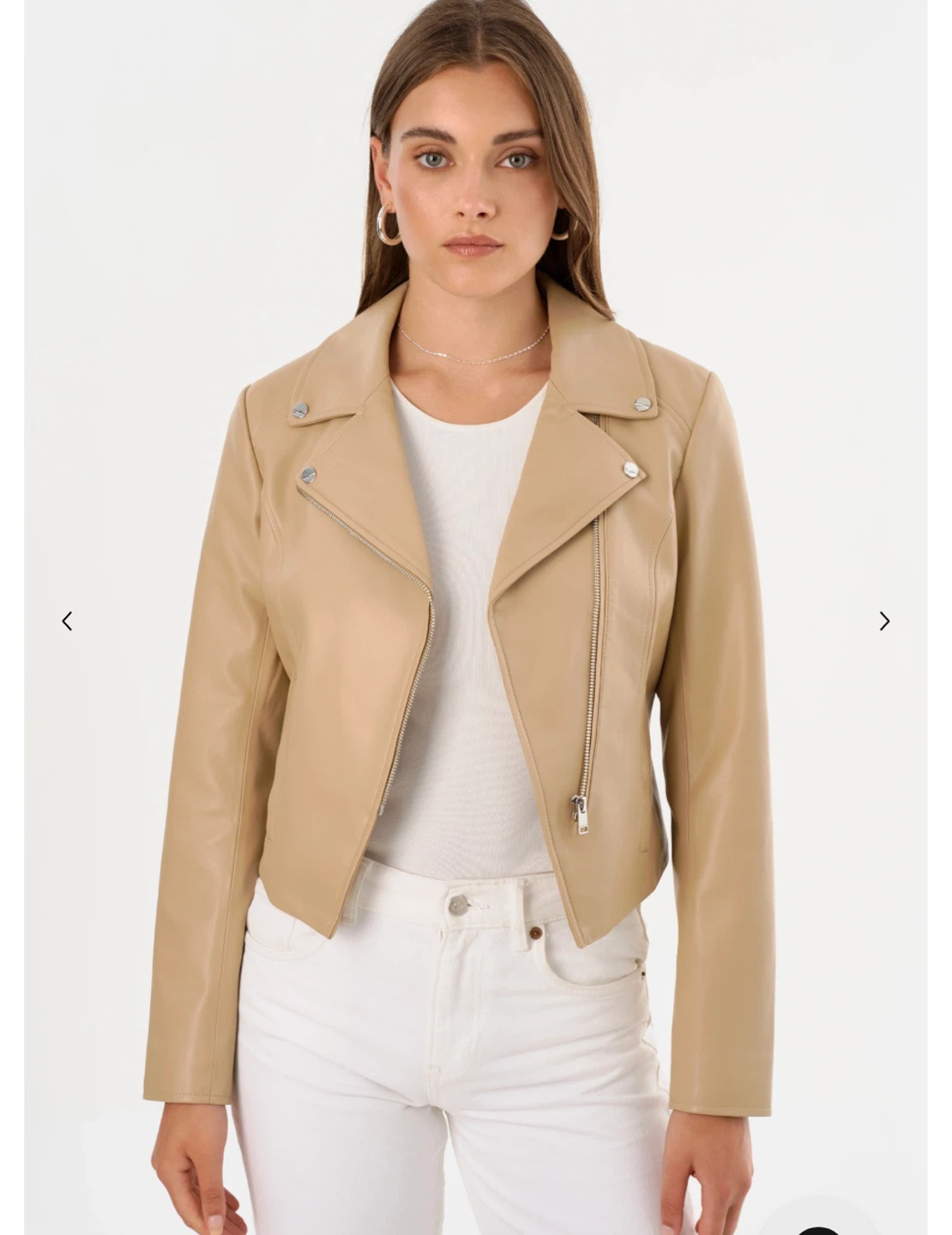 Women's Faux Leather Moto Jacket