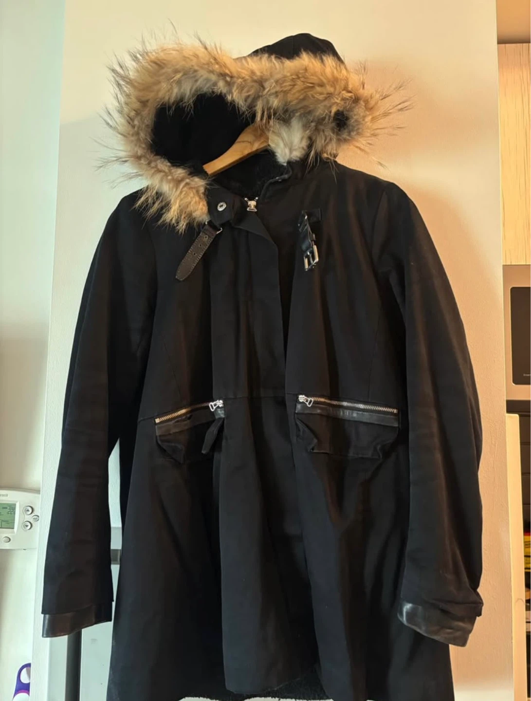 Maje Black Parka Coat - photo 3