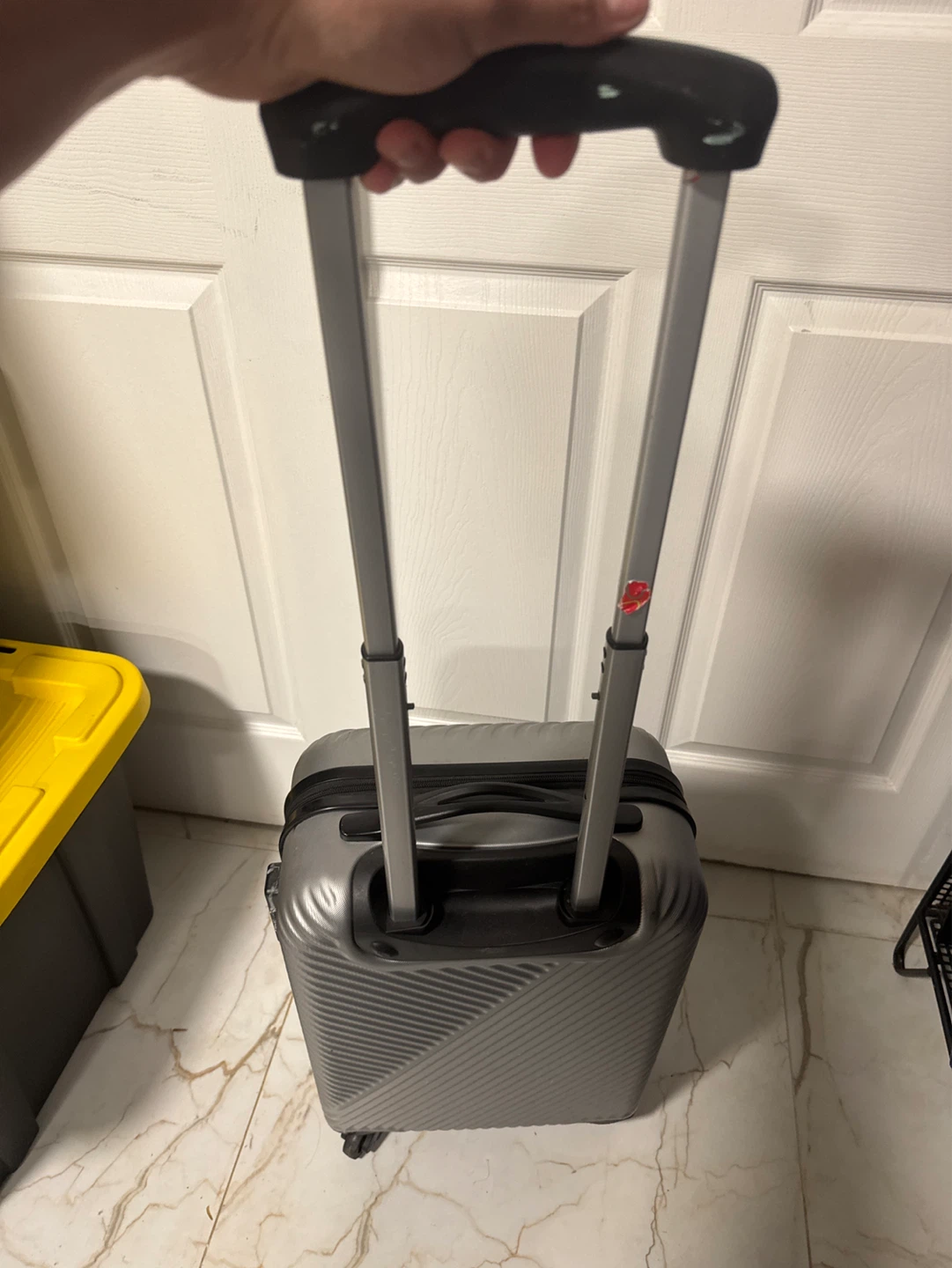 Silver Hardside Carry-On Suitcase with Spinner Wheels - photo 2