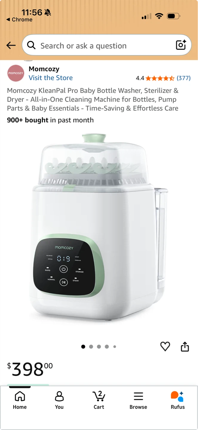Momcozy KleanPal Pro Auto Bottle Washer, Sterilizer & Dryer - photo 3