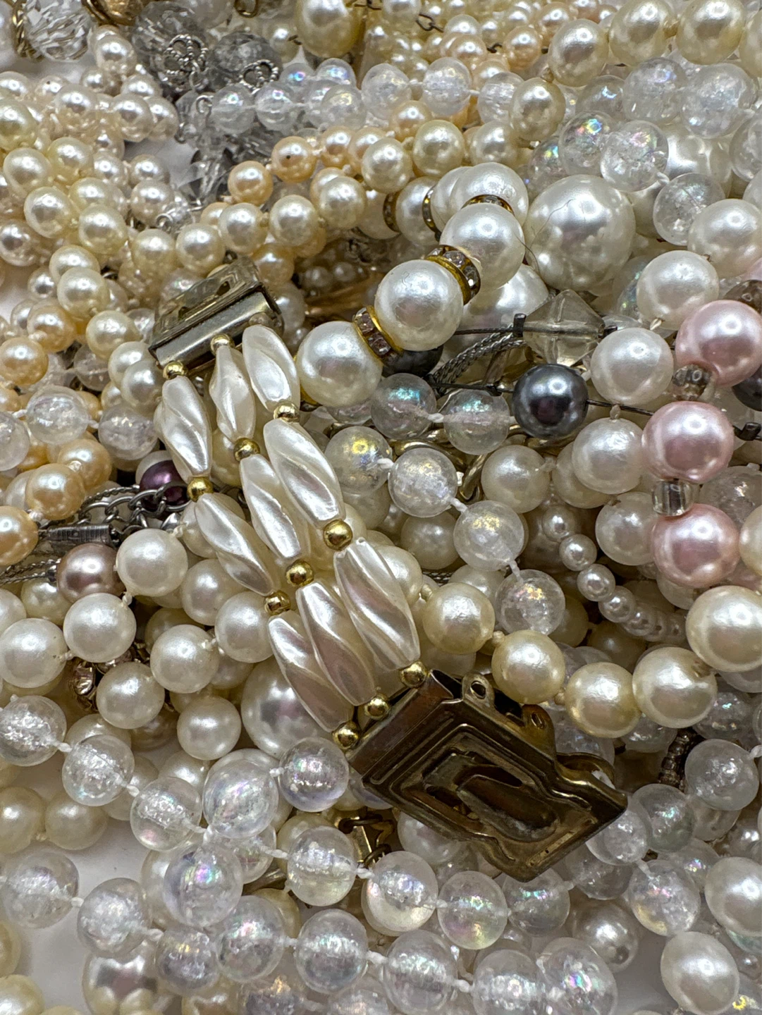 Faux Pearl and clear Vintage Jewelry For Craft 1kg - photo 5