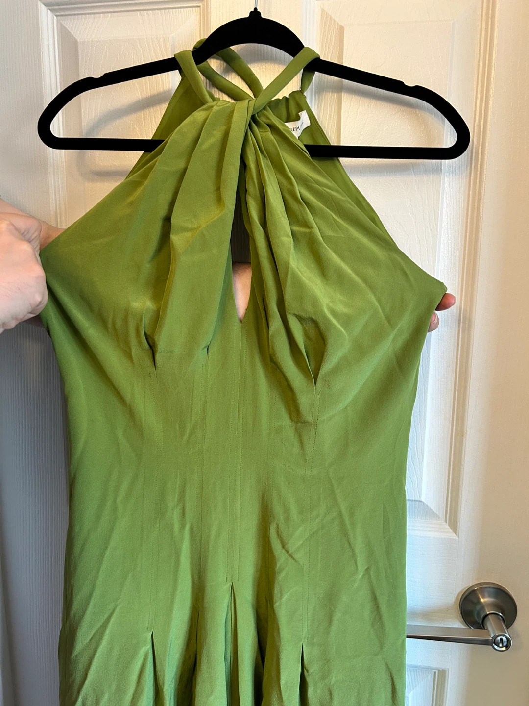 NEW Banana Republic Matte Silk Halter Maxi Dress Size 0 - photo 4