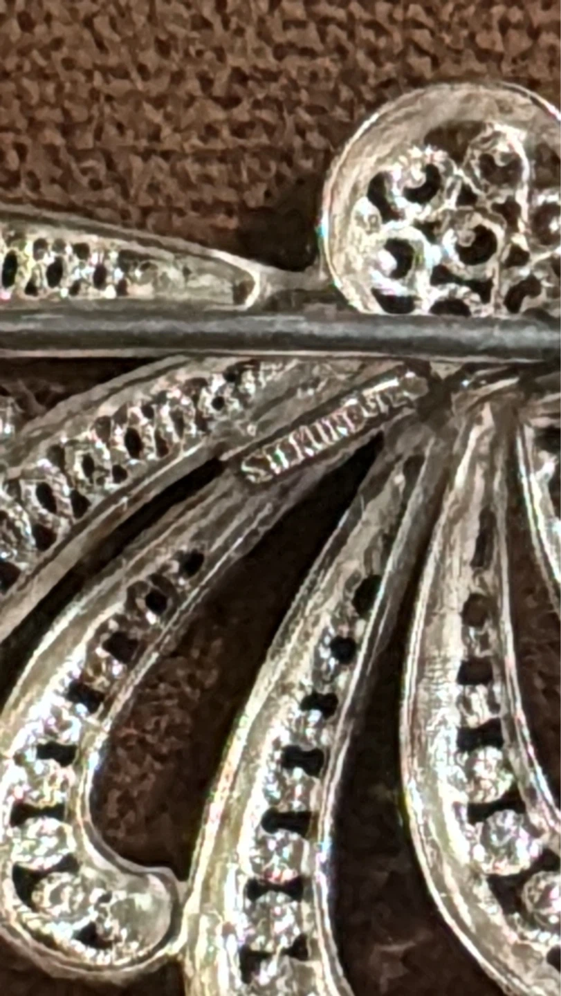 Sterling Silver (925) Filigree Brooch - photo 3