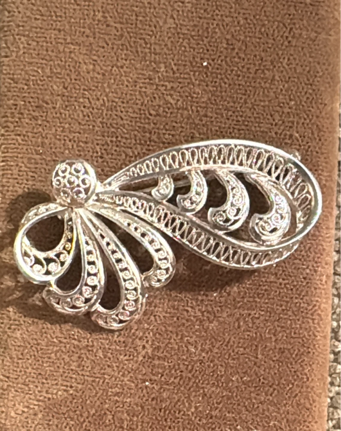 Sterling Silver (925) Filigree Brooch