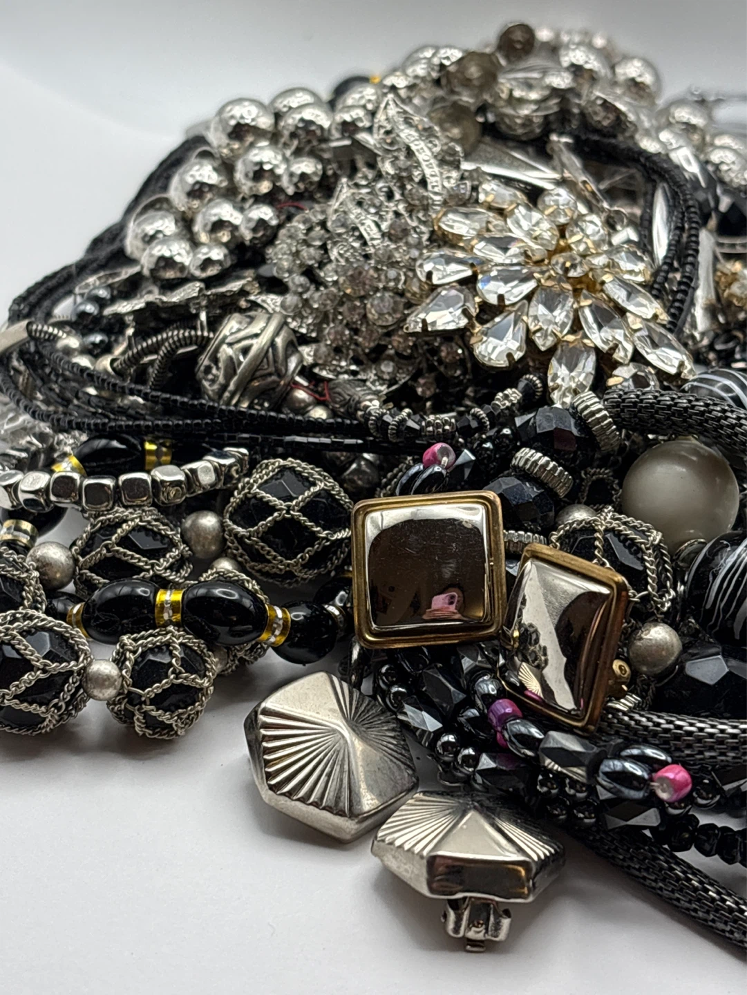 Silver Crystal Black Vintage Jewelry For Craft 1.5kg - photo 4