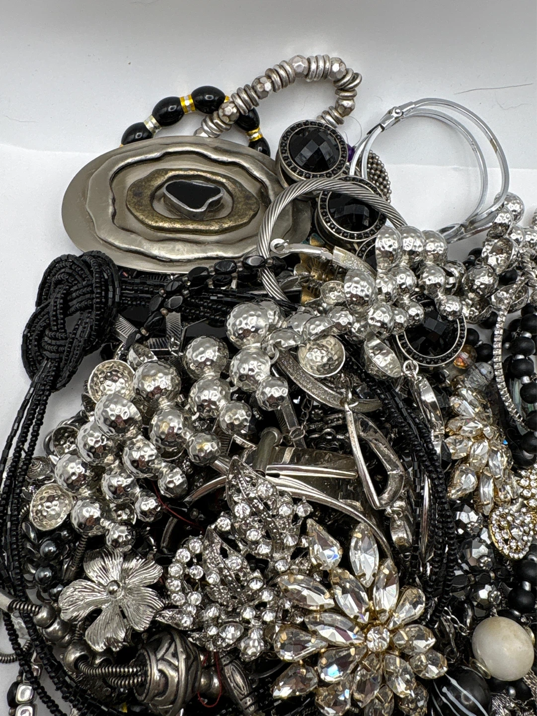 Silver Crystal Black Vintage Jewelry For Craft 1.5kg - photo 5